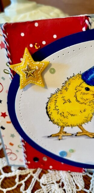 Birthday Chick Boy Card with puffies