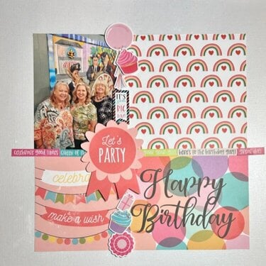 Let's Party Birthday girl layout