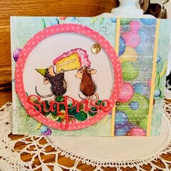 House Mouse Birthday Splash shaker card