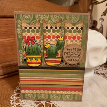 Newton's Nook Cuppa Cactus colorful card