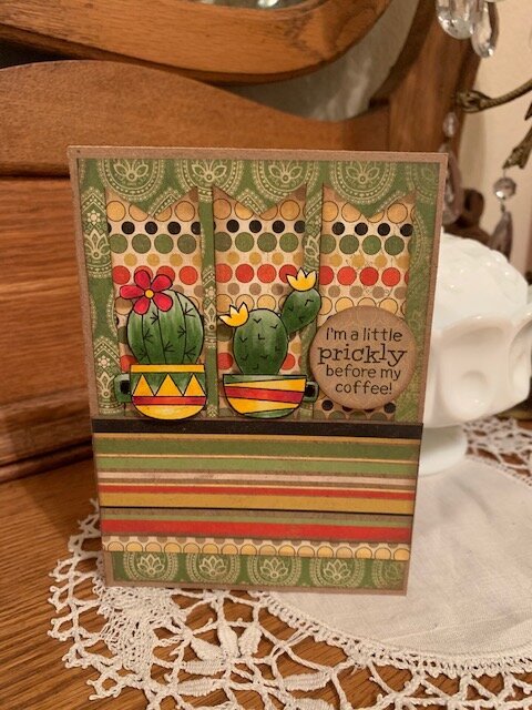 Newton&#039;s Nook Cuppa Cactus colorful card