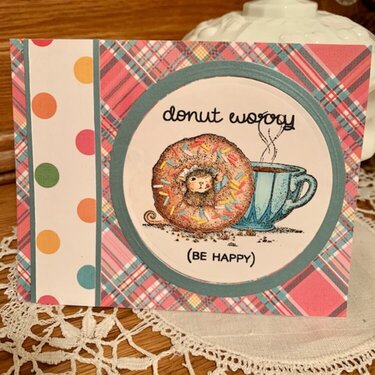 House Mouse Donut Worry card