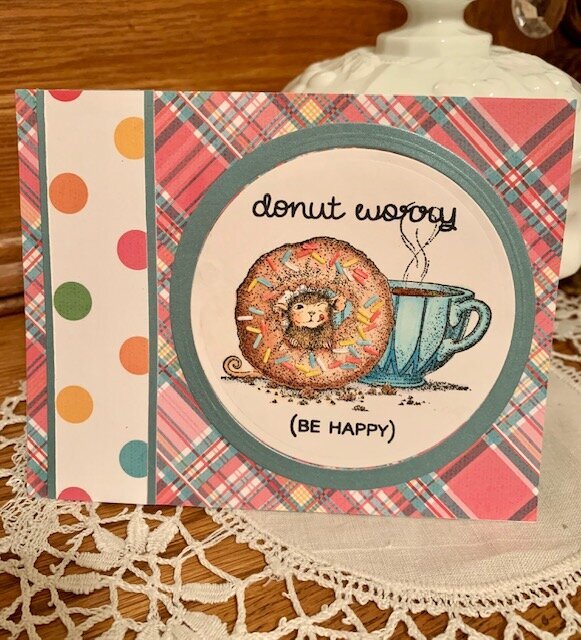 House Mouse Donut Worry card