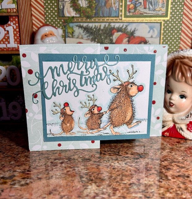 House Mouse Reindeer Mice Card