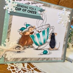 House Mouse Sip Christmas Card