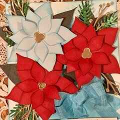 Handmade Poinsettia Christmas Card