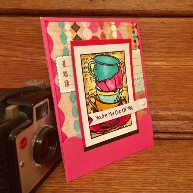 Stamplorations Tea Cups Card