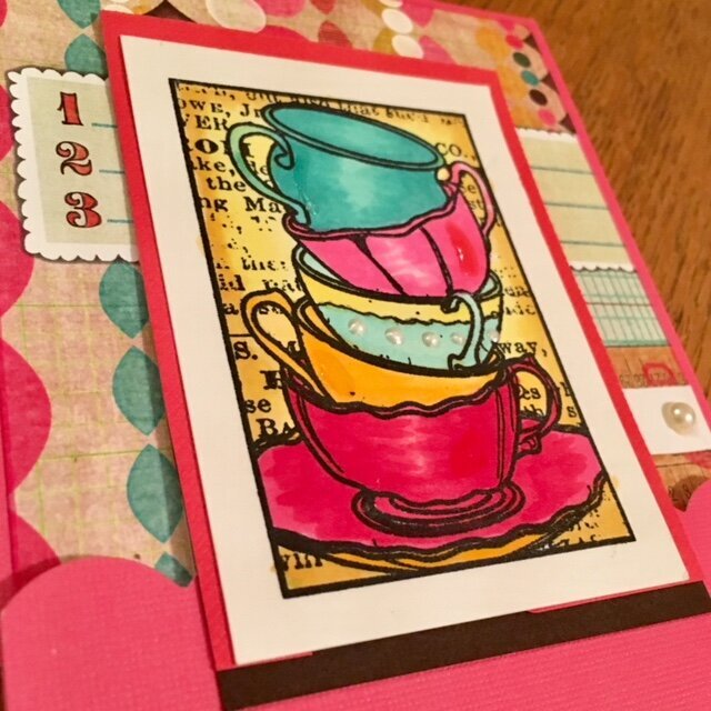 Stamplorations Tea Cups Card