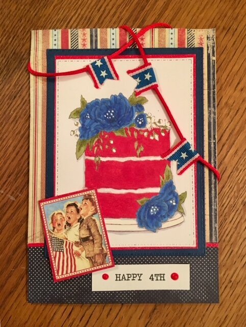 Concord&amp; 9th Patriotic Cake Card