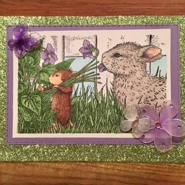 House Mouse Bunny Buffet Card