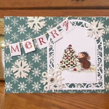 House Mouse Berry Christmas Card