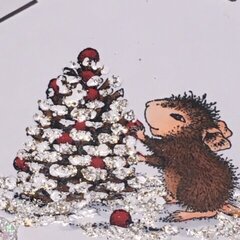 House Mouse Berry Christmas Card