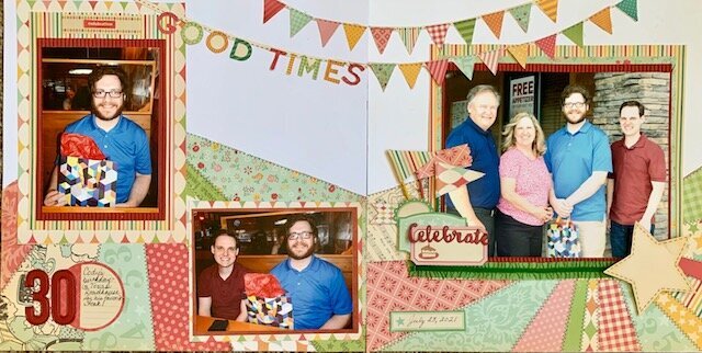 October Afternoon Good Time Birthday Layout