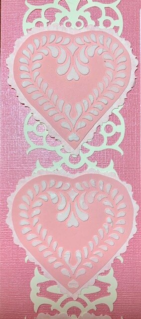 Stenciled Heart Layout