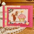 House Mouse Birthday Cupcake Card
