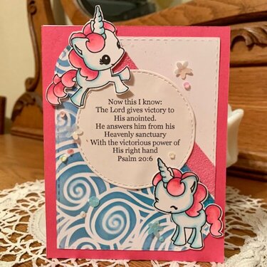 Pink and Main Unicorns Card