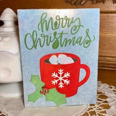 Pretty Pink Posh Merry Christmas Mug Card 2