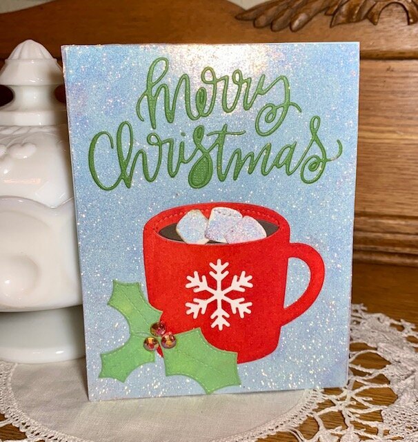 Pretty Pink Posh Merry Christmas Mug Card 2