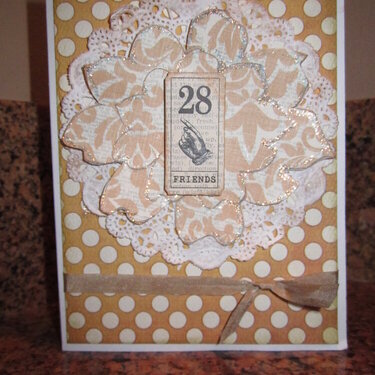 Doily Teresa Collins Vintage Finds ticket card