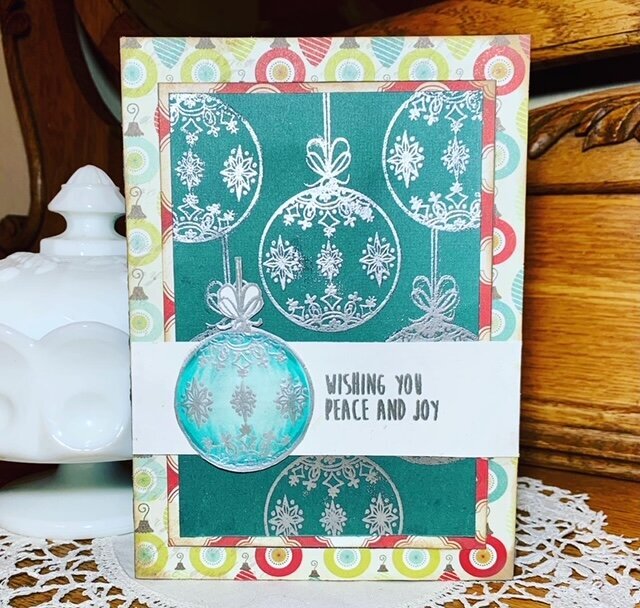 WOW Christmas Baubles Card 