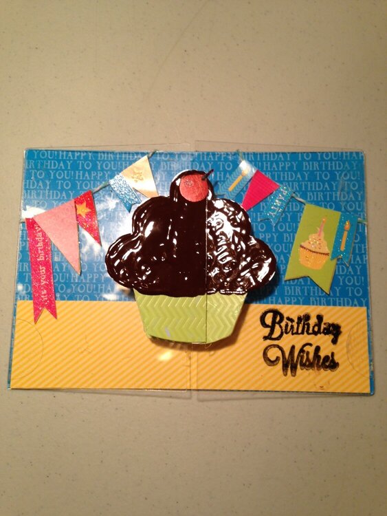 Clear Scraps Send It Clear Card Birthday Cupcake