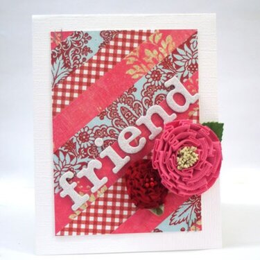 Red &amp; Pink Friend card *Lily Bee Design*