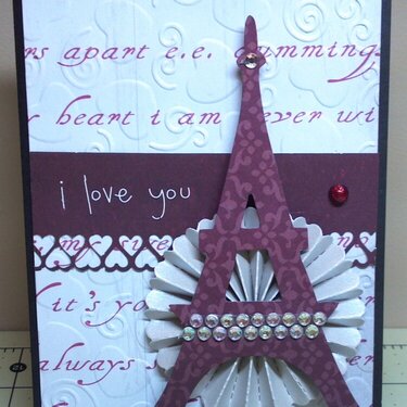 Paris Themed Valentine&#039;s Day Card