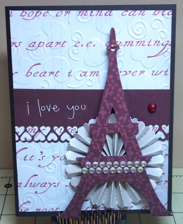 Paris Themed Valentine&#039;s Day Card