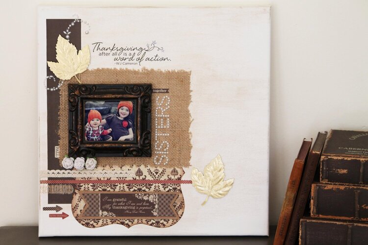 Sisters Thanksgiving - 12x12 Canvas Layout