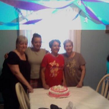 my mom and aunt aurea and aunt camelia and aunt millie