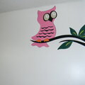Vinyl Owl in corner of scraproom