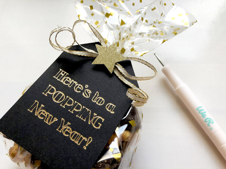 Here&#039;s To A Popping New Year - Treat bag and tags