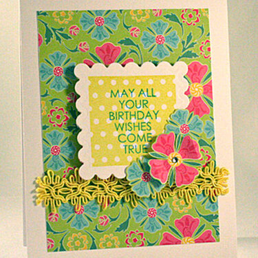 may all your birthday wishes come true *Mint Motif*