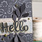 Hello, embossing with a stencil