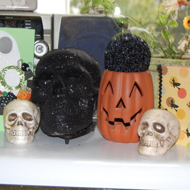 halloween cardsand skulls