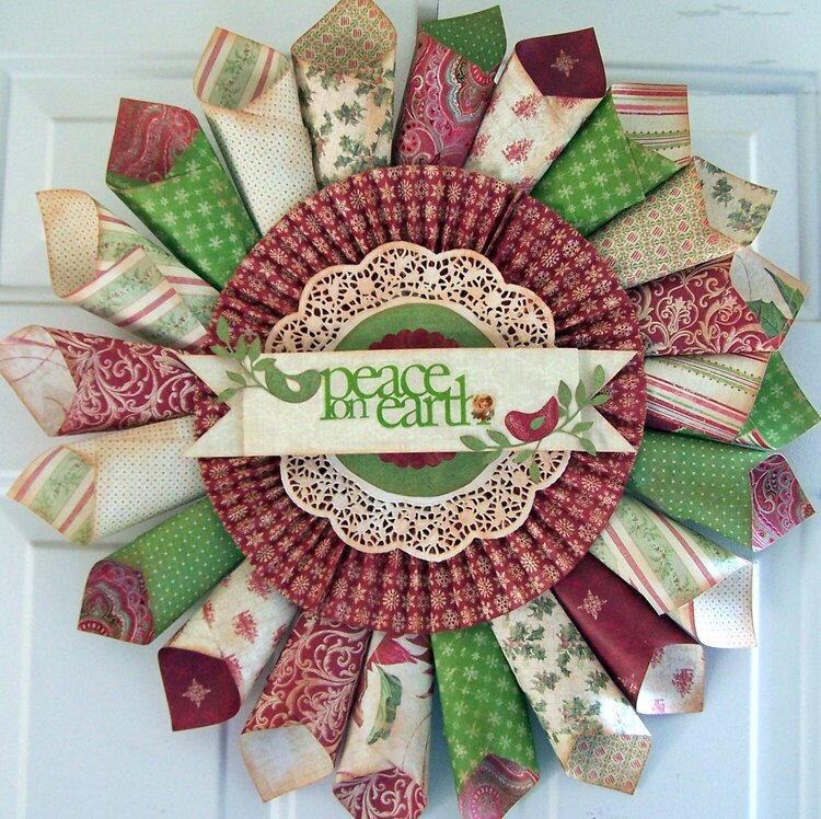 Paper Cone Wreath