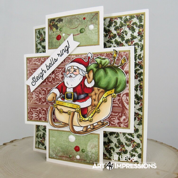 Pop Out Rectangle Santa Card