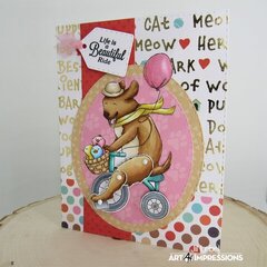 Dog Wheelie Card