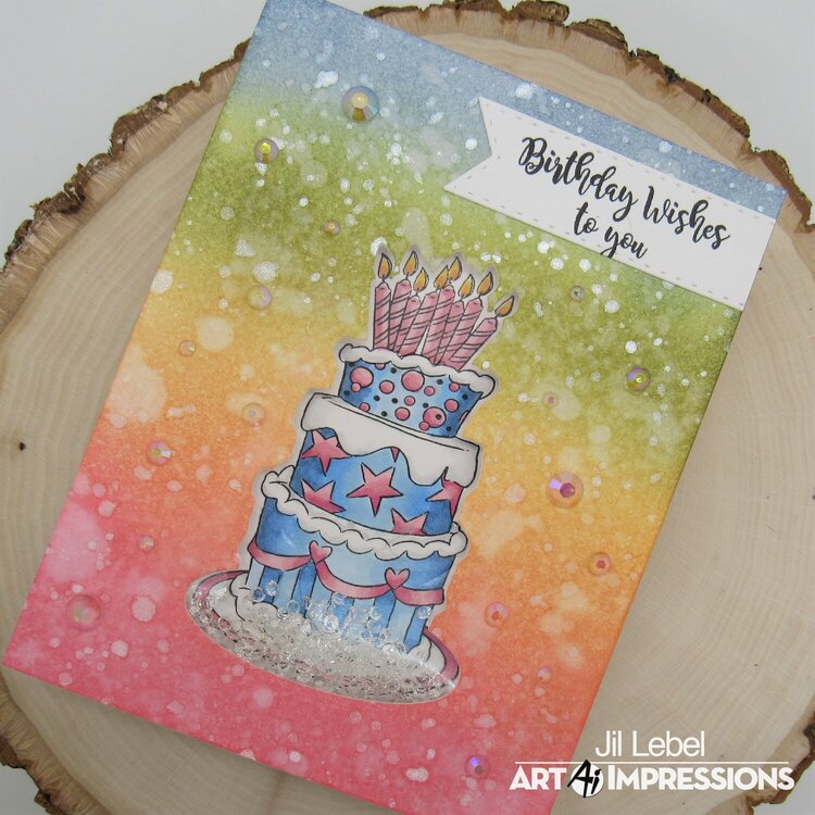 Wedding Cake Shaker Card