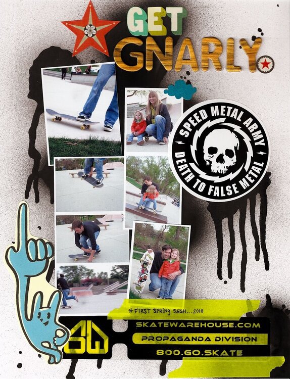 get gnarly - dare 161 (skateboard graphics)