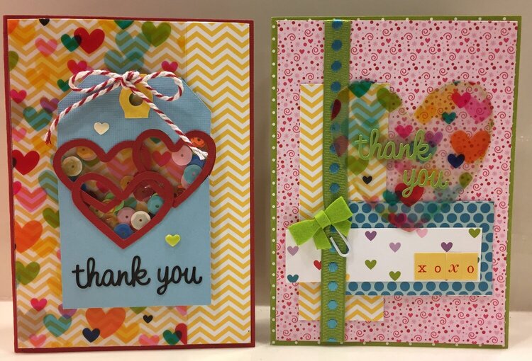 Multicolored hearts cards