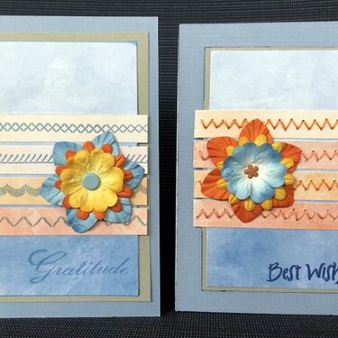 Watercolor stitch cards