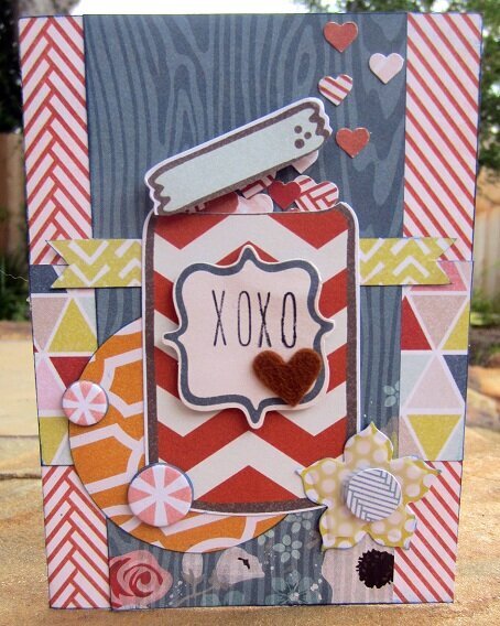 XOXO - AC Cut and Paste card