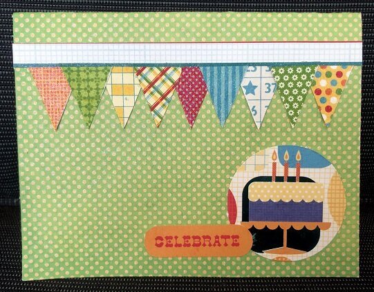 Celebrate birthday cake banner card