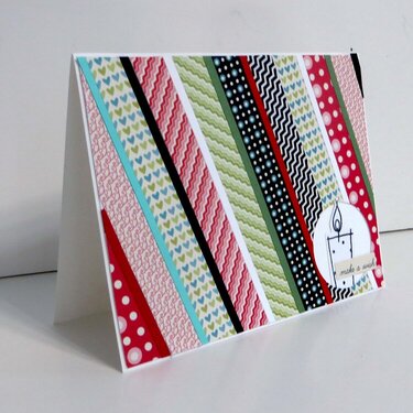 Make A Wish Diagonal Stripe Birthday Card