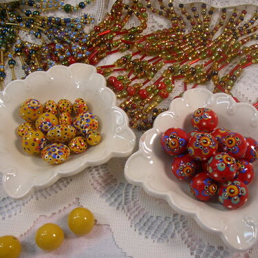 Handmade ceramic beads