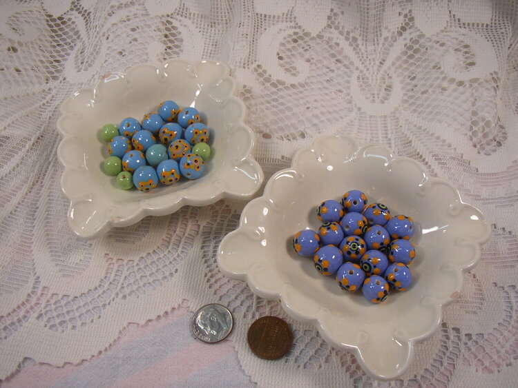 Handmade ceramic beads