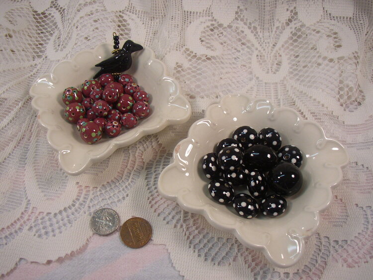 Handmade ceramic beads