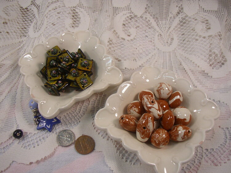 Handmade ceramic beads