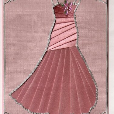 Iris folded gown card.